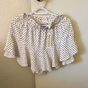 Stylish Black and White Polka Dot High Waist Shorts